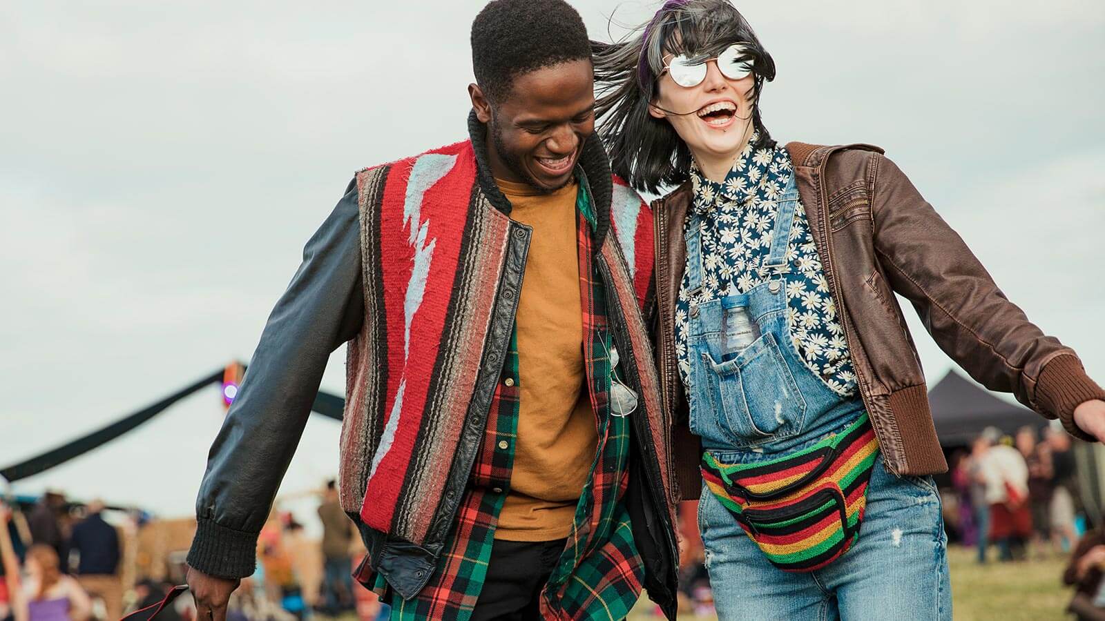 Couple at a festival