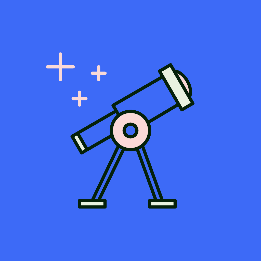 Graphic of a telescope