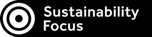 fca sustainability focus label image white text on black background with an artistic bullseye to the left of the text